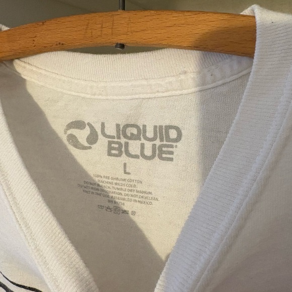 Liquid Blue White T-Shirt - Picture 2 of 3